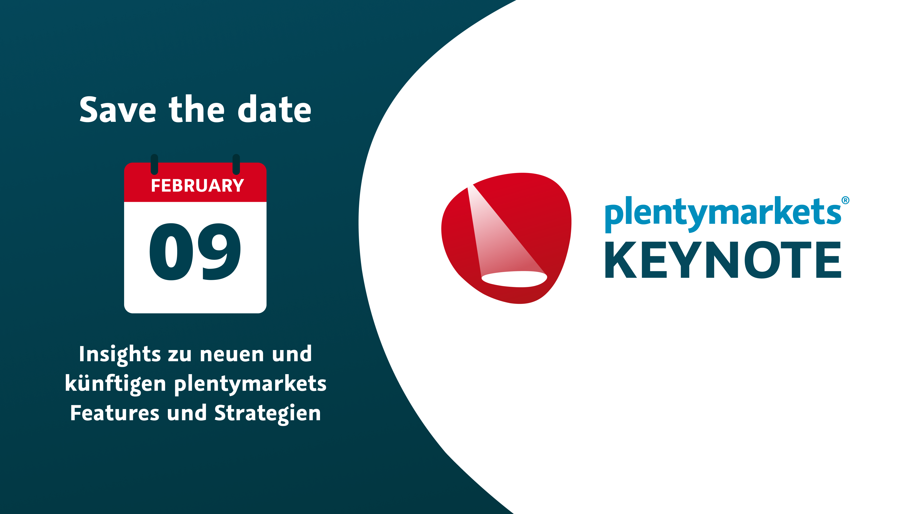 SAVE THE DATE: plentymarkets Keynote am 09.02.2023